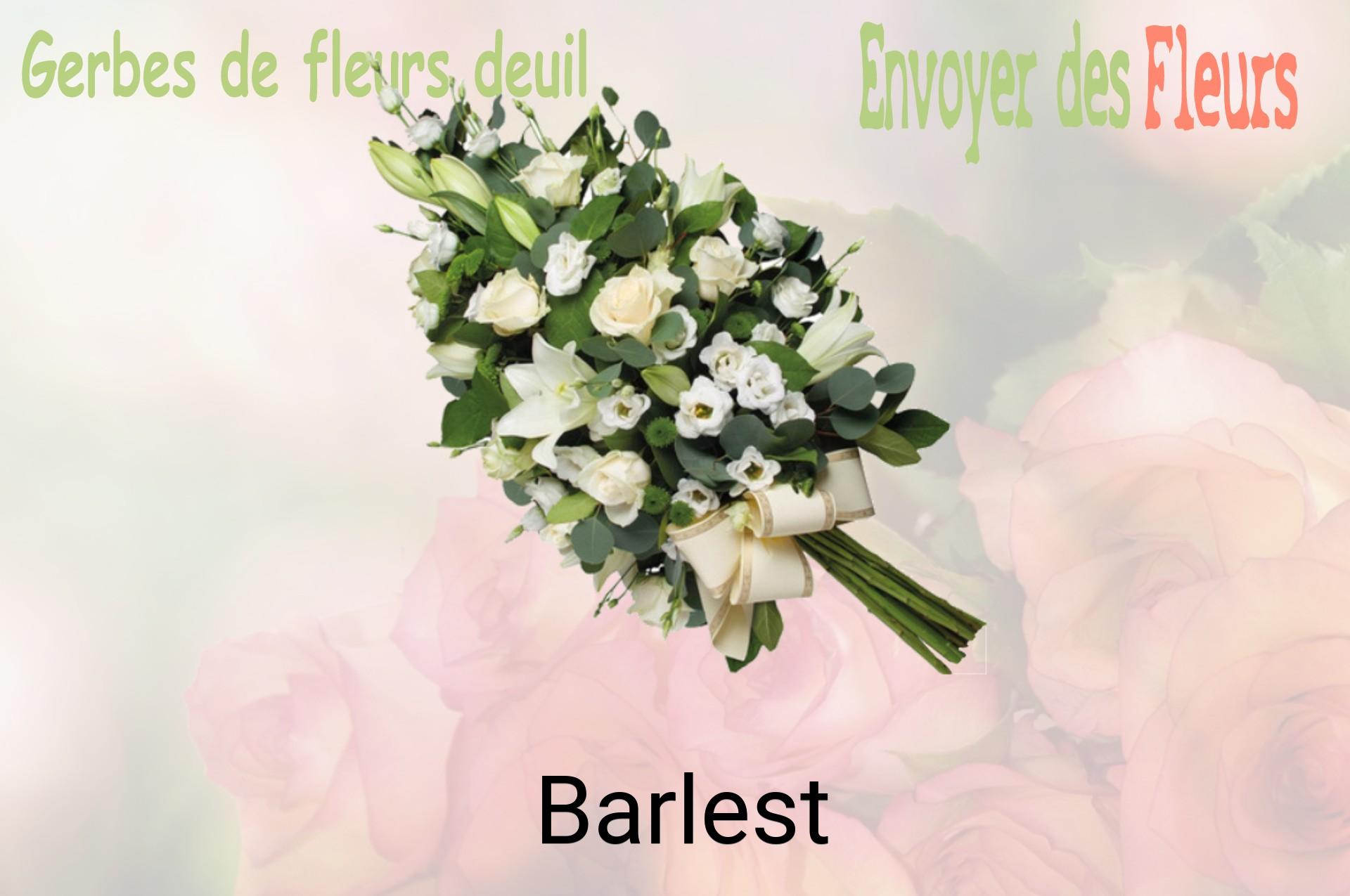 Gerbe de fleurs de deuil livrée à Barlest